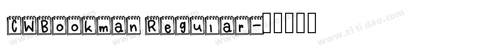 CWBookman Regular字体转换